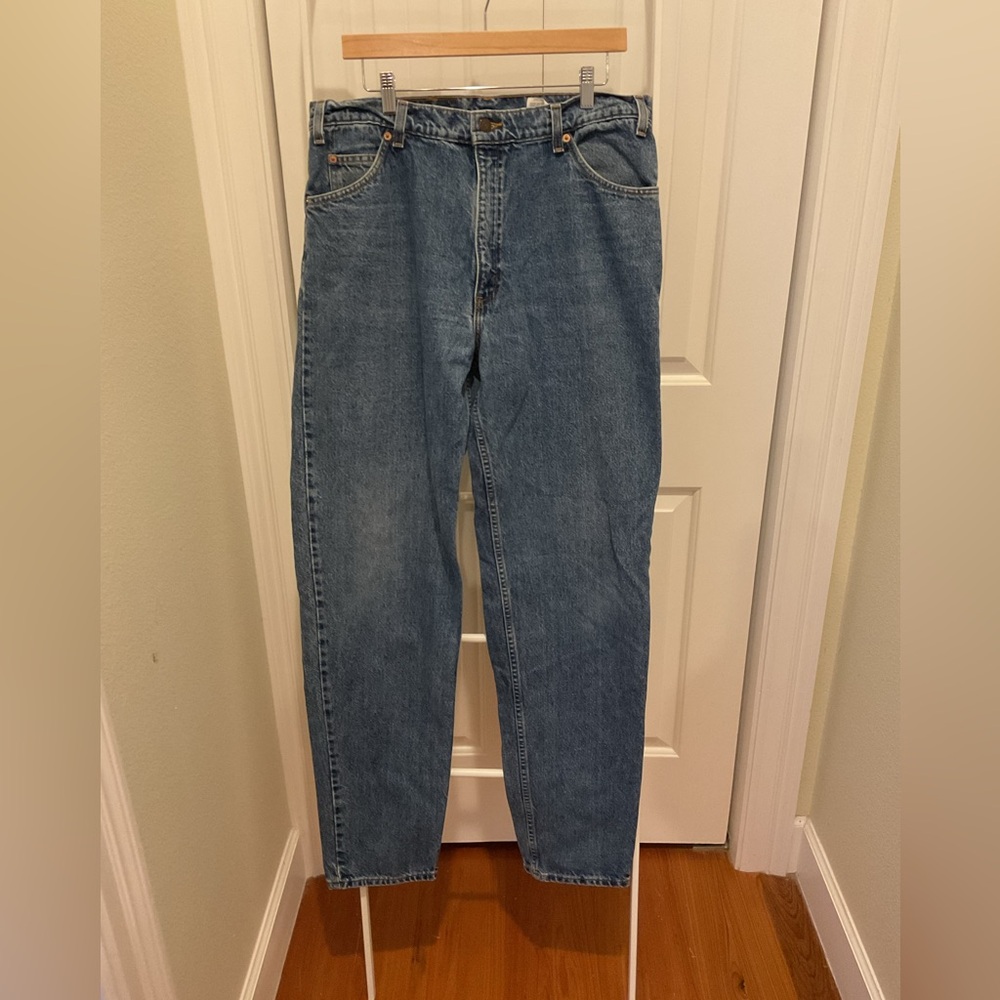 Levi's 550 Orange Tab Denim Jeans Size 36x36 Vintage